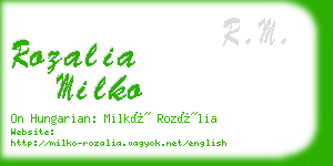 rozalia milko business card